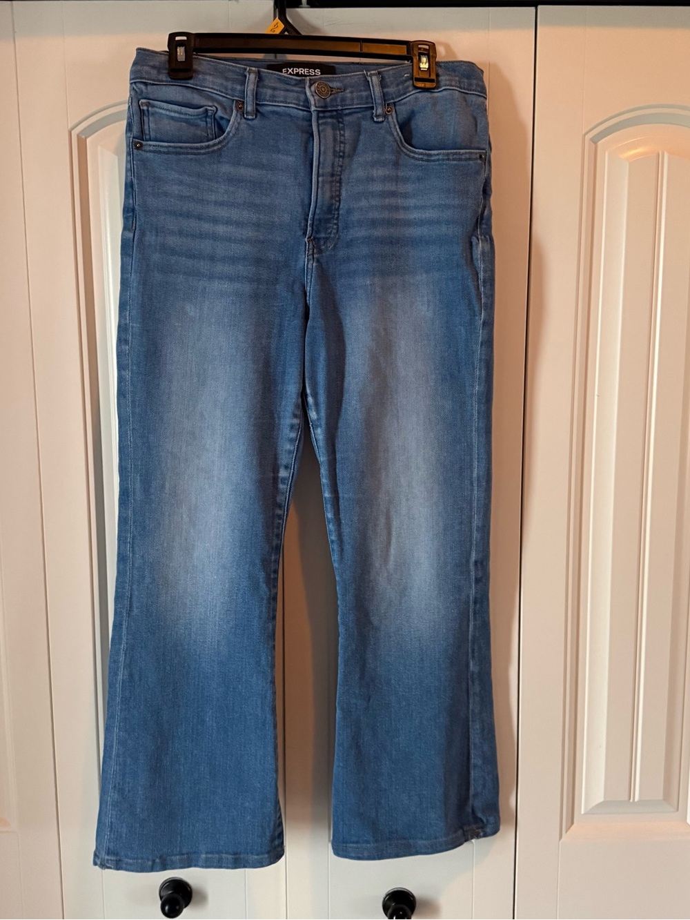 Express Women's Light Blue Flare Jeans